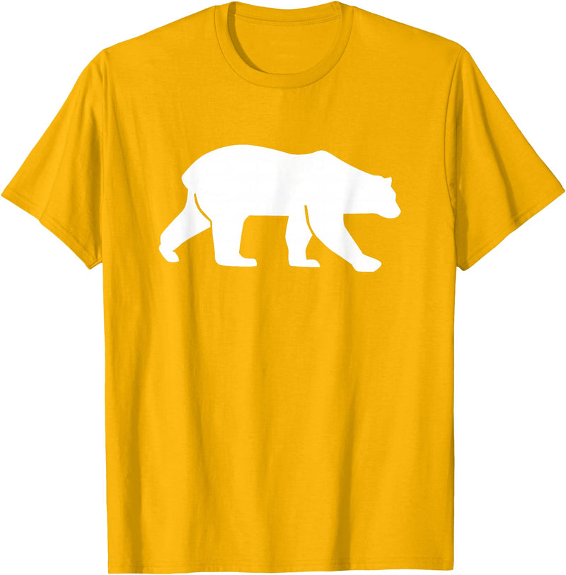 Walking Polar Bear T-Shirt - Golden Yellow