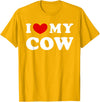 I Heart My Everything - Collection I Love My Cow, I Heart My Cow, I Love My Cow T-Shirt - Golden Yellow