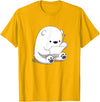 BoredKoalas Polar Bear Cartoon Fluffy Polar Bear Cute Arctic Animal Girls Gift T-Shirt - Golden Yellow
