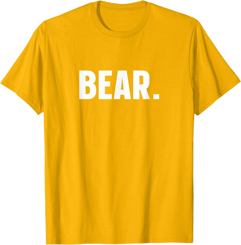 indecent Words BEAR Simple Word BEAR T-Shirt - Golden Yellow