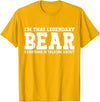 Bear Gifts Bear Tee Men Name Birthday Gifts Bear Personal Name Funny Bear T-Shirt - Golden Yellow