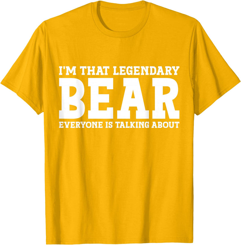 Bear Gifts Bear Tee Men Name Birthday Gifts Bear Personal Name Funny Bear T-Shirt - Golden Yellow