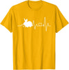 Bunny Heartbeat Pulse Rabbit T-Shirt in Golden Yellow