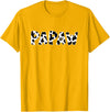 funny saying Gifts for Family Members and more Papaw Cow Print Cow Pattern T-Shirt - Golden Yellow