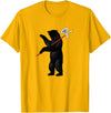 RealCoolShirts AWESOME AXE BEAR - Yaroslavl Russia Flag Halberd Bear Shirt T-Shirt - Golden Yellow