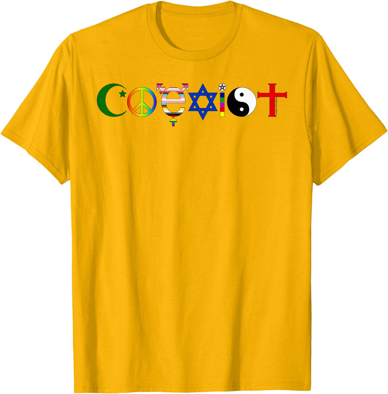 Bear In The Cloud Coexist T-Shirt - Golden Yellow