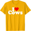 I HEART LOVE COWS I Love Heart Cows T-Shirt - Golden Yellow
