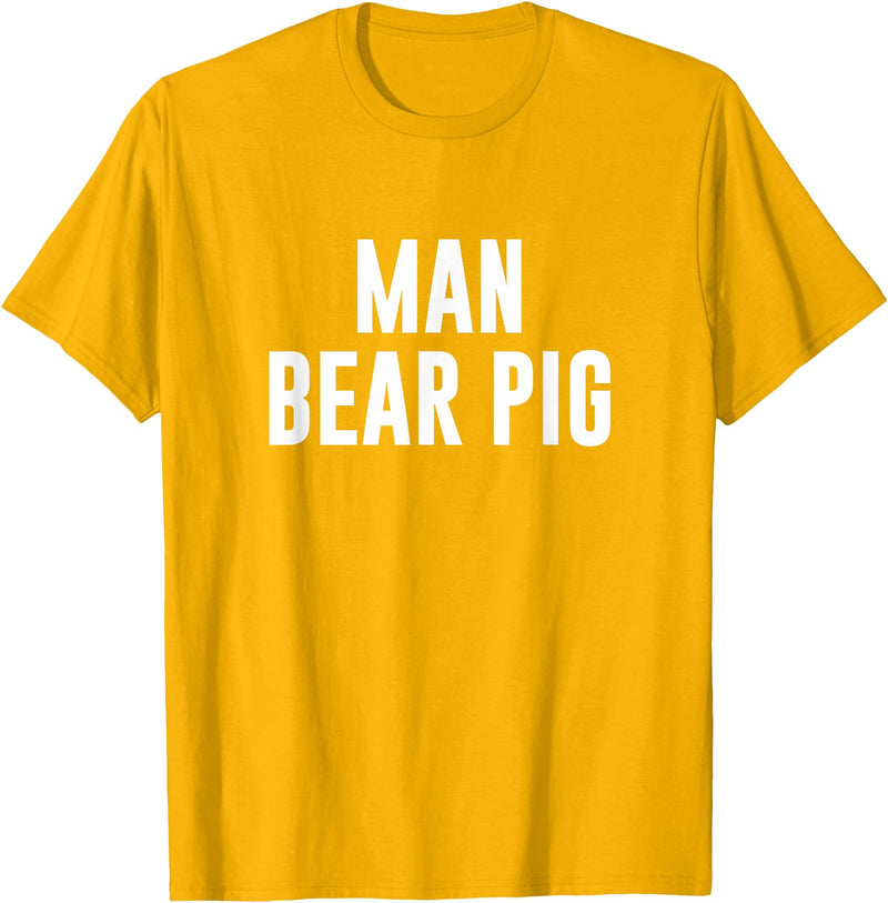 Man Bear Pig T-Shirt - Golden Yellow
