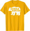 Cute Bear Cuddle Monster Shirts Cuddle Monster Bear Silhouette Fun Novelty T-Shirt - Golden Yellow