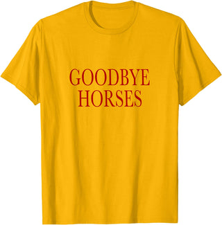 Powder Mill Designs Goodbye Horses T-Shirt - Golden Yellow