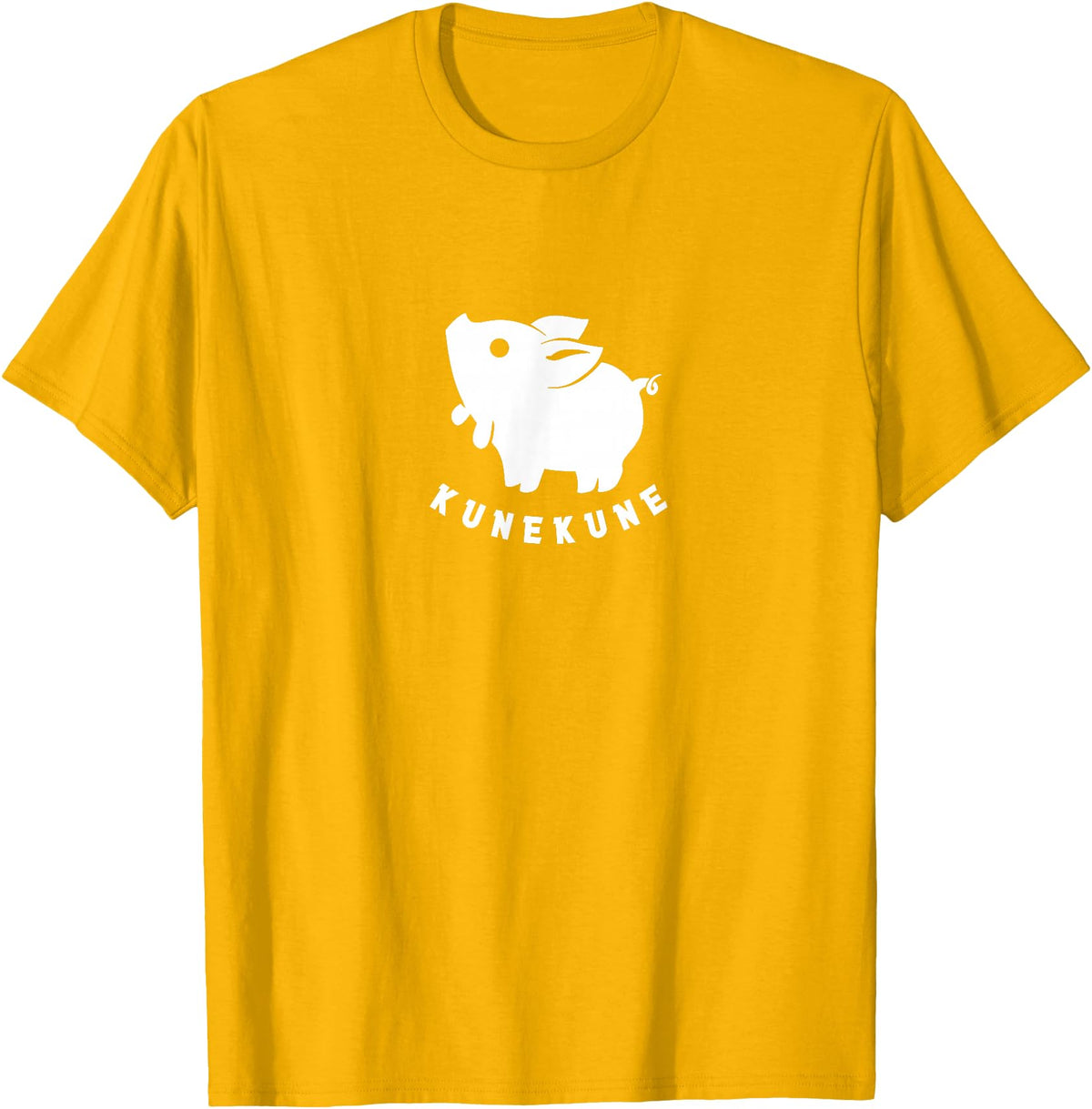 Kunekune cute piglet pet. Minimal art for pig fans Kunekune cute piglet pet. Minimal art for pig lovers T-Shirt - Golden Yellow
