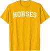 Horses - Designs Horses T-Shirt - Straight - Golden Yellow