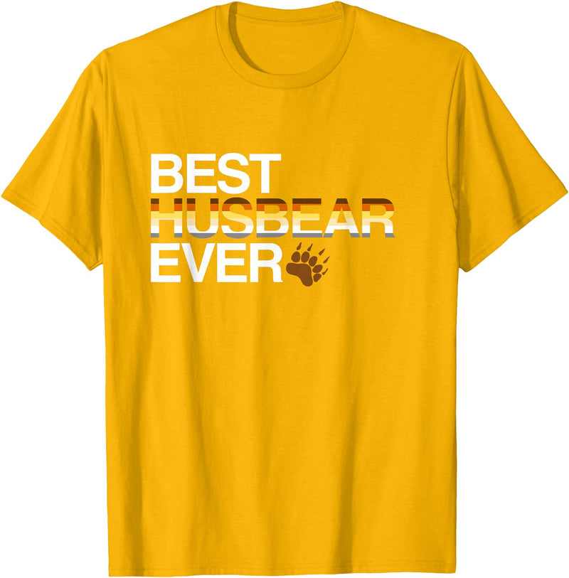 LGBT Love is Love Gay Bear Shirts Gay Bear Tee The Best Husband of All Time T-Shirt - Golden Yellow