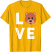 Teddy Bear Apparel Co. I Love Bears Cute Baby Bear Face Lover Kids T-Shirt - Golden Yellow