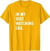 Bird Watching for Men Women Boys Girls by Jess in My Bird Watching Era - Birds Telescope Photography T-Shirt - Golden Yellow