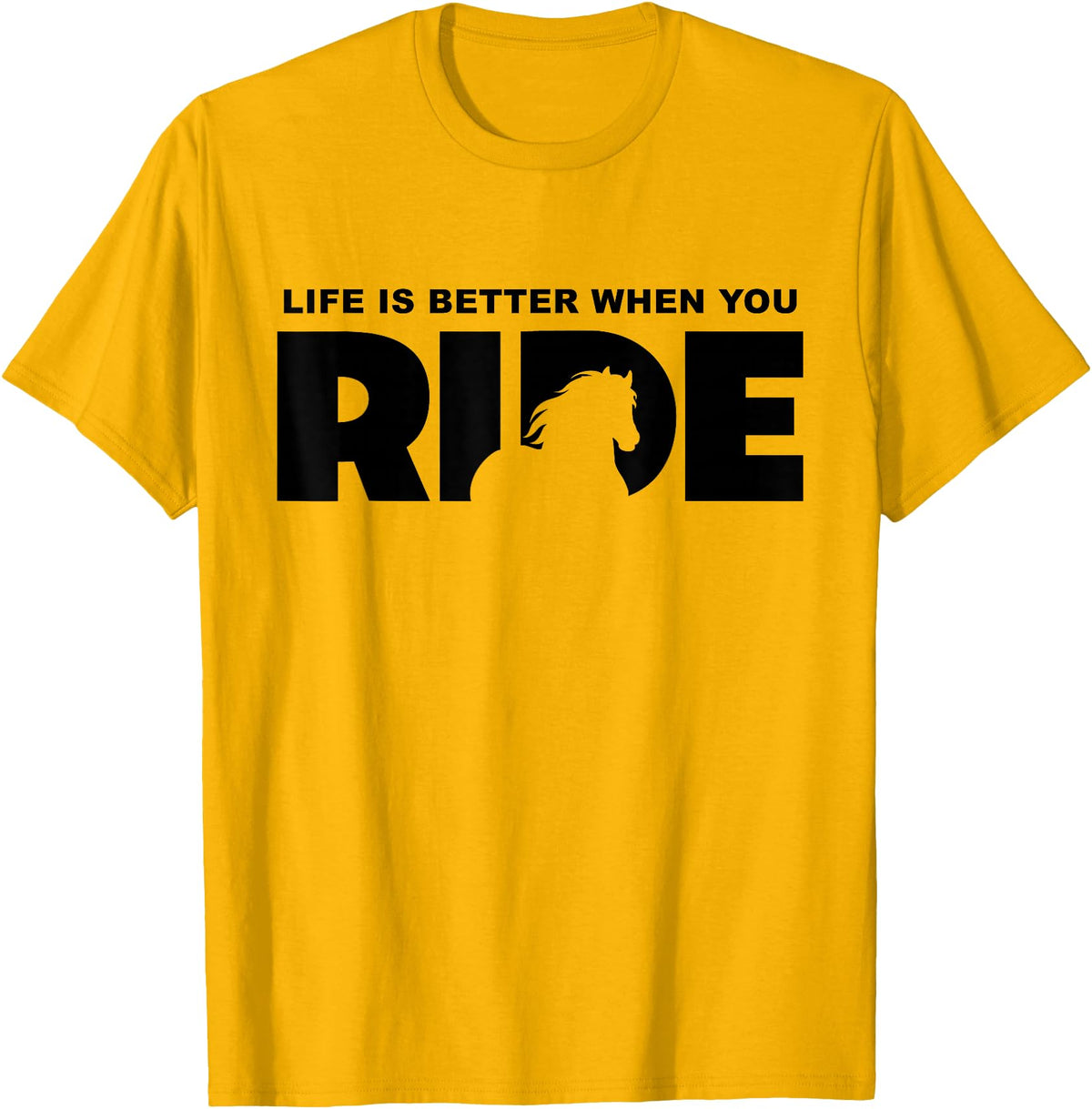 BASBO Horse Riding T-Shirt - Golden Yellow