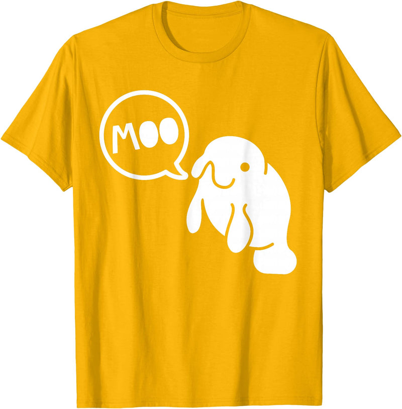 Manatee Marine Biology Tees Manatee Cows of the Sea Funny Marine Biology T-Shirt T-Shirt - Golden Yellow