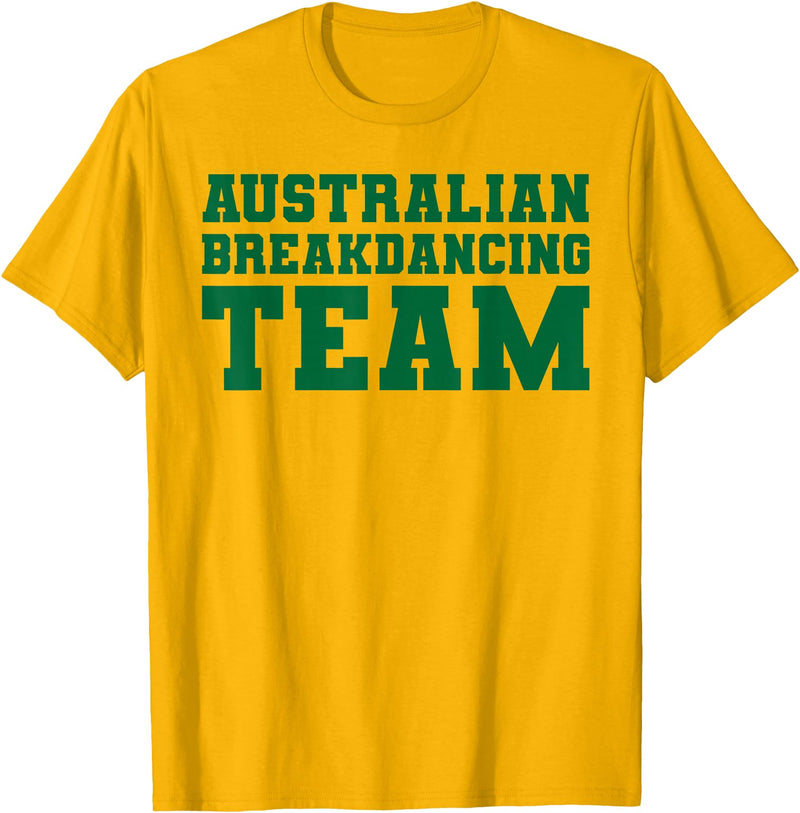 Australian Break Dancer Lazy Halloween Costume Australian Breakdancing Team Costume Funny Break Dancer Mens T-Shirt - Golden