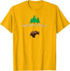 Deer Hunt Shirts Nature Calls with a pooping bear, funny elk hunting fishing T-Shirt - Golden Yellow