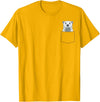 PeekingZoo Polar Bear Pocket Polar Bear In Pocket Polar Bear Peeking T-Shirt - Golden Yellow