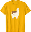 Unique Animal Lover Apparel Decor & Gifts Outlet Sloth Riding Llama Funny Graphic for Women for Girls T-Shirt - Golden Yellow