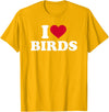 I Love Birds T-Shirt - Golden Yellow