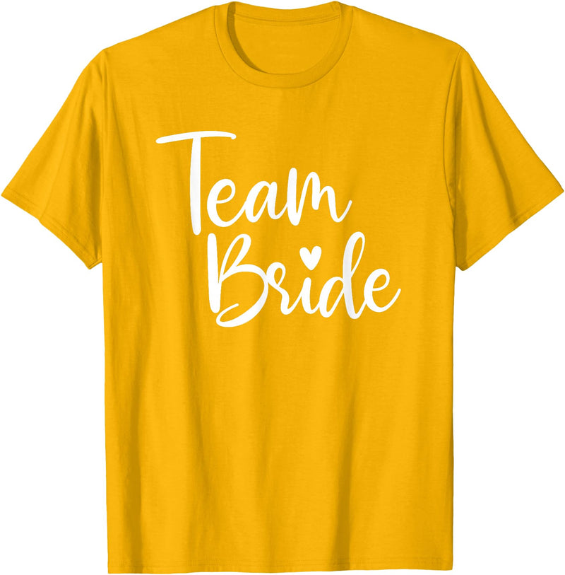 Team Bride Wedding tee Team Bride Wedding, Bride Bridal Party T-Shirt - Golden Yellow