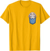 Cute Pocket Rabbit Lovers Bunny Mom T-Shirt in Golden Yellow