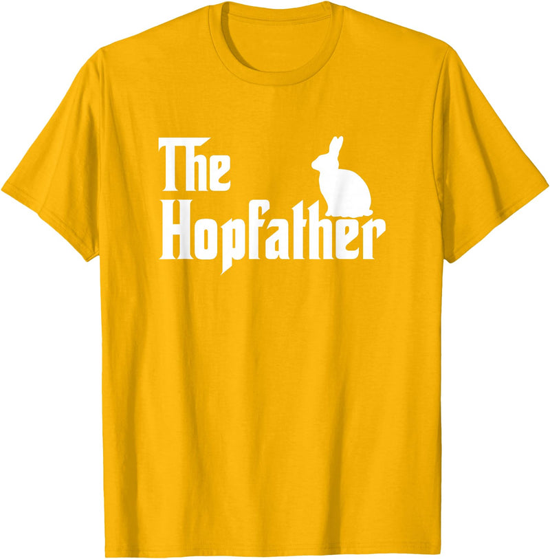 Bunny Father Funny Rabbit Lover Whisperer Easter Day Dad T-Shirt in Golden Yellow