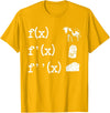 Cute Math Gifts Calculus Nerd Accessories & Stuff Funny Math Teacher Art For Men Women Cow Milk Cheese Formula T-Shirt -