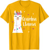 Me & Mommy Llama Co. Grandma Llama Cute Llamas Lover Best Grandmother Ever T-Shirt - Golden Yellow