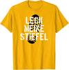 Bear Daddy Leck Meine Stiefel Lick My Boots German Gay Leather T-Shirt T-Shirt - Golden Yellow