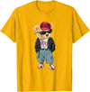 Punk Rocker Teddy Bear Rap Hip Hop Gift Men Women Punk Rocker Rapper Popster Punker Teddy Bear Rap Hip Hop T-Shirt - Golden Yellow