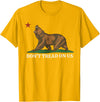 Dont Tread On Us Bear California Patriot Tee Don't Tread On Us California Bear Patriotic T-Shirt - Golden Yellow