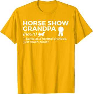 Horse Show Apparel Funny Horse Show Grandpa Definition T-Shirt - Golden Yellow
