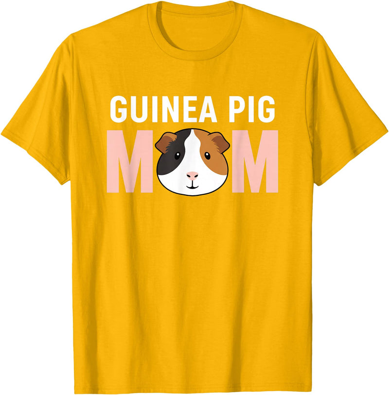 Cavy Mom Designs FarmAnimal Guinea Pig Mom Cavy Owner Mom Design T-Shirt - Golden Yellow