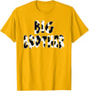 funny saying Gifts for Family Members and more Big Brother Cow Print Cow Pattern T-Shirt - Golden Yellow