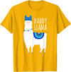 Mama Llama Lover Gifts by Memme Daddy Llama Gift Shirt for Men, Dad T-Shirt - Golden Yellow