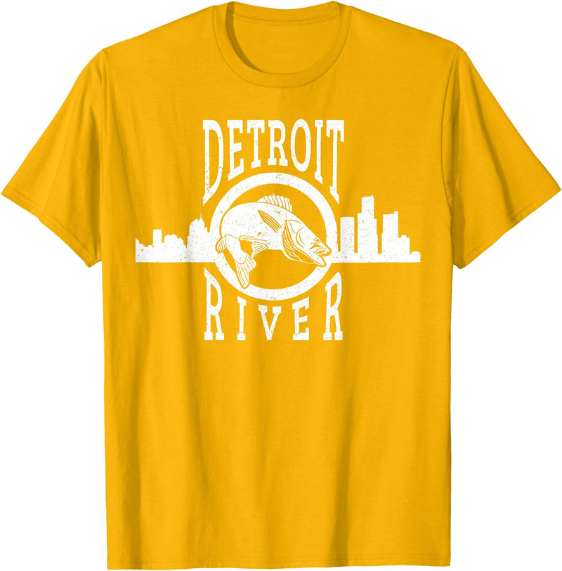 Eternal Angler Detroit River Walleye Fishing T Shirt for Men Women T-Shirt - Golden Yellow