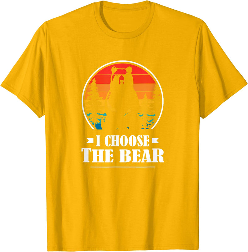 MeToo Angry Radical Feminist Gift Shirts & Hoodies Womens Retro Vintage This Is Why I Choose The Bear T-Shirt - Golden Yellow