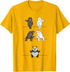 Adorable Panda Shirts Funny Panda T-Shirt Panda Fusion Gift Shirt Cute Polar Bear T-Shirt - Golden Yellow