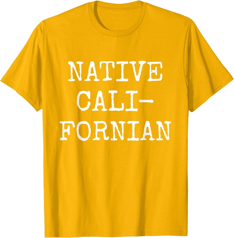 Native Californian T-Shirt - Cali California Bear Apparel T-Shirt - Golden Yellow