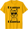 Funny No Drama Llama Sassy Princess Girls Gift Cute Llama Drama Queen Ladies Mom Diva Attitude Llamas Gift T-Shirt - Golden Yellow