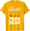 Crazy Grandpa Apparel & Gifts Fun Grandpa Animal Sunset Graphic - Grandpapa Bear T-Shirt - Golden Yellow