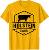 Farm and Holstein Cow for Men and Cattle Clothing Holstein Cattle - Holstein Cow for Farmers T-Shirt - Golden Yellow
