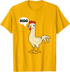 gift creative original father joke humor amusing Chicken - Hen - Fowl - Cow - Funny - Joke - dad Joke T-Shirt - Golden Yellow