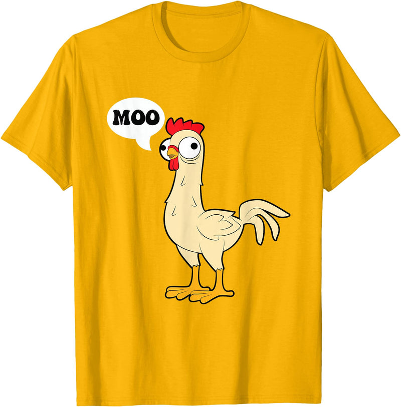 gift creative original father joke humor amusing Chicken - Hen - Fowl - Cow - Funny - Joke - dad Joke T-Shirt - Golden Yellow