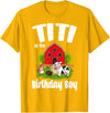 Birthday Boy Farm Animal Theme Titi Of The Birthday Boy Farm Animal Birthday Party Celebration T-Shirt - Golden Yellow