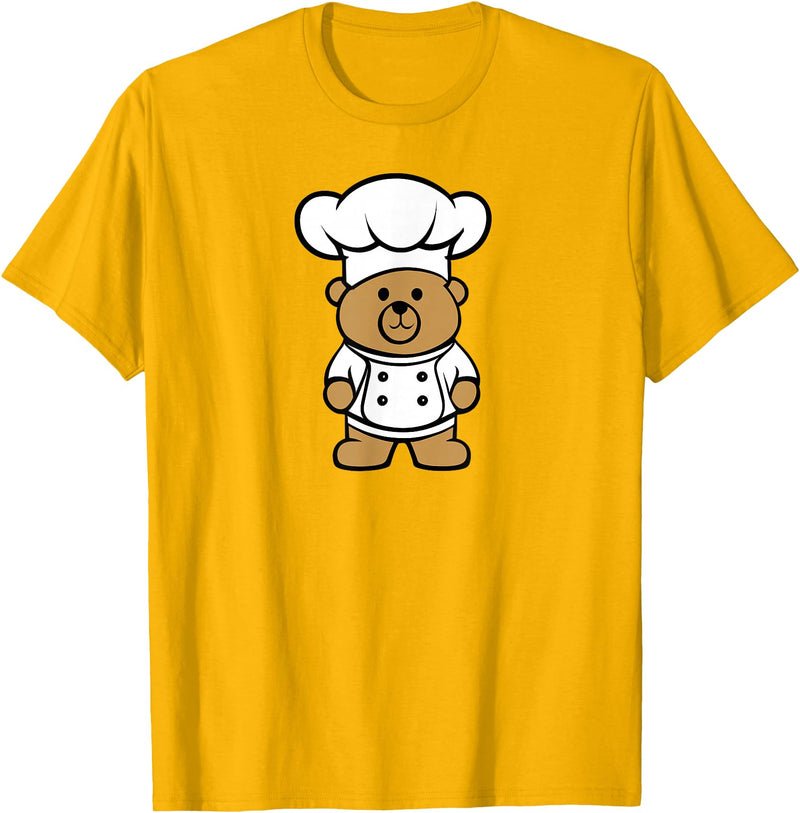 Bear In A Chef Hat - Cute Chef Bear Chef Bear - Cute Bear In A Chef's Hat Bear Chef T-Shirt - Golden Yellow