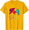 RhynoWear Pride Gay Bear Pride Shirt Bears LGBT Rainbow Flag Grizzly Gift T-Shirt - Golden Yellow
